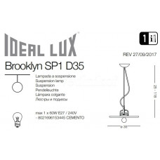 Люстра Ideal Lux BROOKLYN 153445