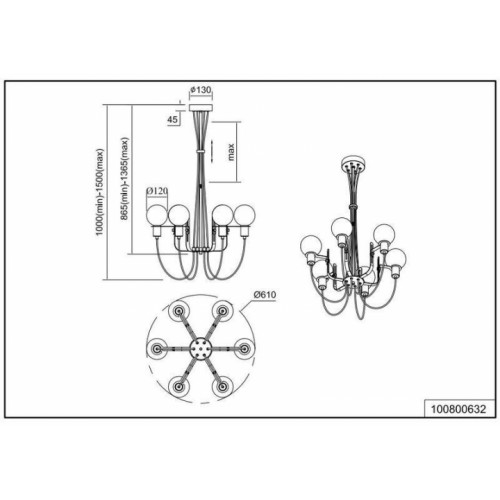 Люстра TRIO NACHO 100800632