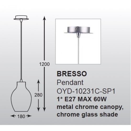Люстра Zuma Line BRESSO P19066A-D18