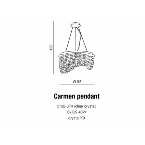 Люстра AZzardo CARMEN AZ1284 (51026PXCL )