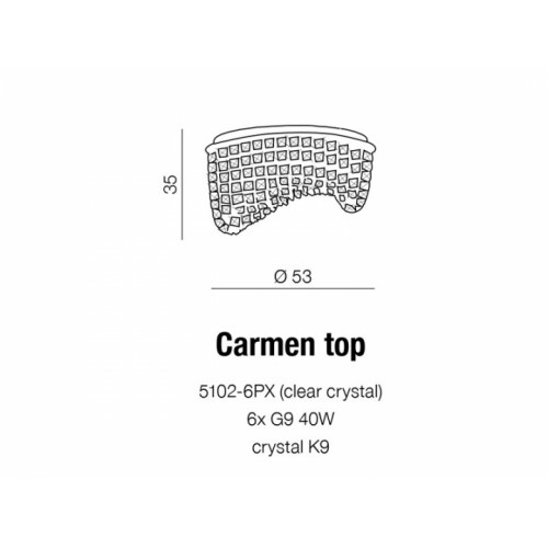 Люстра AZzardo CARMEN AZ1284 (51026PXCL )