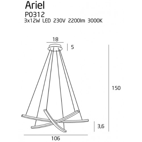 Люстра Maxlight ARIEL P0312