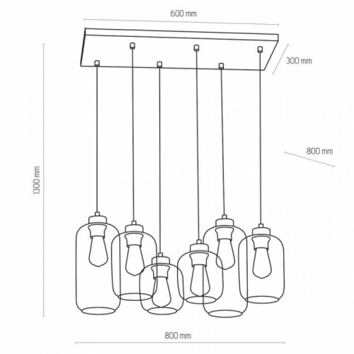 Люстра TK Lighting MARCO BROWN 3176