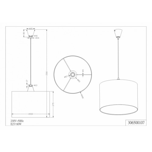Люстра TRIO COSINUS 306500107