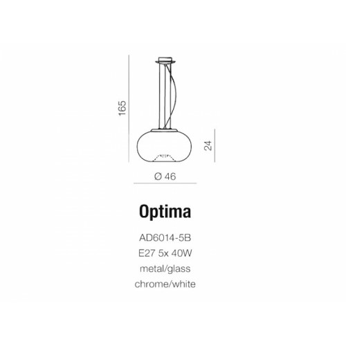 Люстра AZzardo OPTIMA AZ0184 (AD60145BWH)
