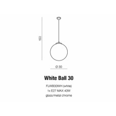 Люстра AZzardo WHITE BALL 30 AZ2516 (FLWB30WH )