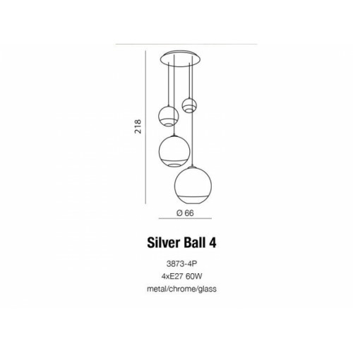 Люстра AZzardo SILVER BALL AZ2531 (38734P )