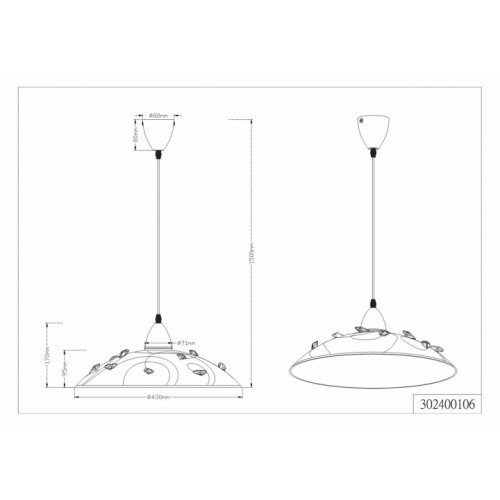 Люстра TRIO CARBONADO 302400106