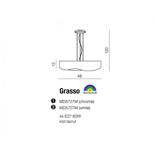 Люстра AZzardo GRASSO AZ0556 (MD5727MWH)