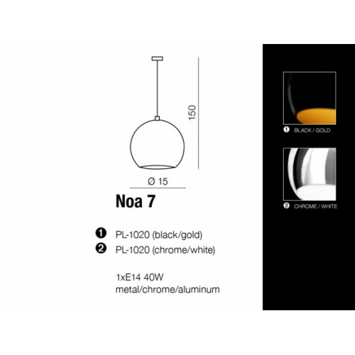 Люстра AZzardo NOA 1 AZ1045 (PL10200CHGO)