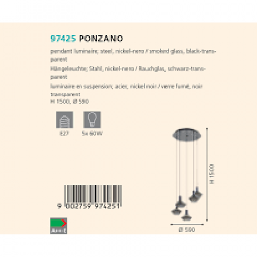Люстра Eglo PONZANO 97425