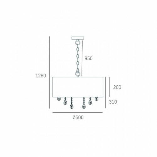 Люстра CosmoLight SINGAPORE P05383WH