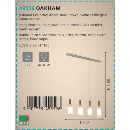 Люстра Eglo OAKHAM 49559