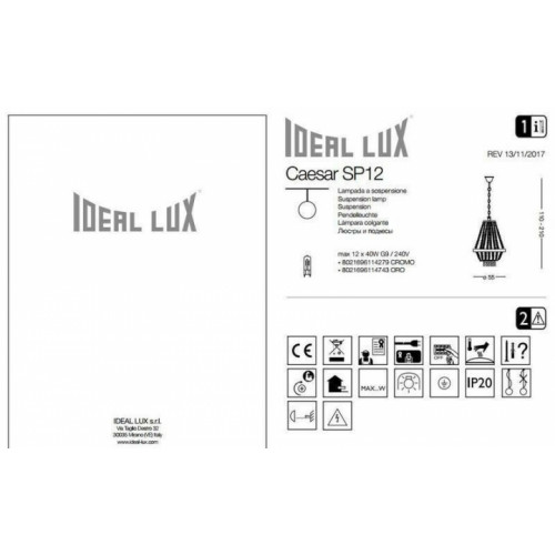 Люстра Ideal Lux CAESAR 114743