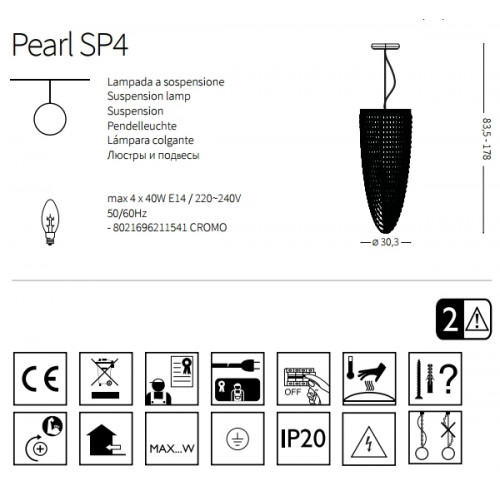 Люстра Ideal Lux PEARL 211541