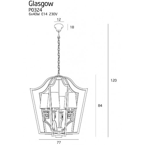 Люстра MAXlight GLASGOW P0324