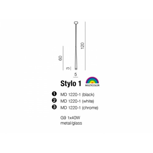 Люстра AZzardo STYLO 1 AZ0117 (MD12201CH)