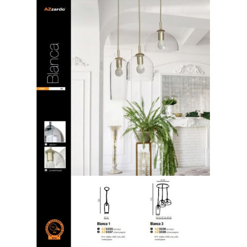 Люстра AZzardo BLANCA 1 AZ3335