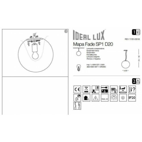 Люстра Ideal Lux MAPA FADE 140711