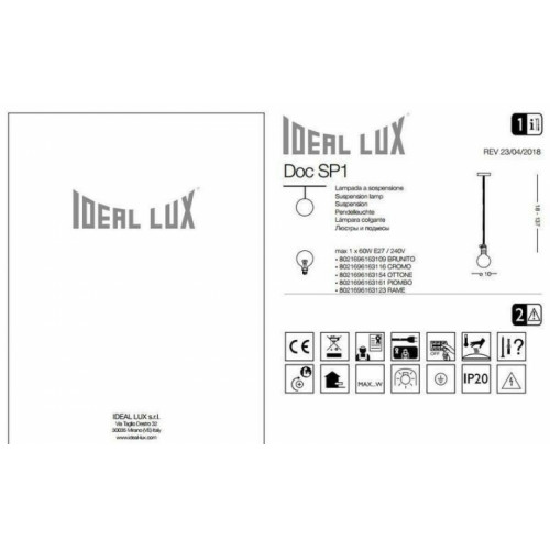 Люстра Ideal Lux DOC 163154