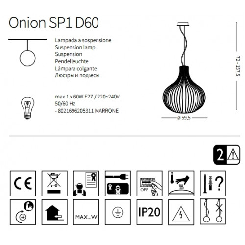 Люстра Ideal Lux ONION 205311
