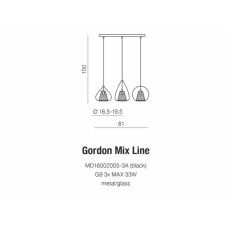 Люстра AZzardo GORDON Mix Line AZ2168 (MD160020053ABK)