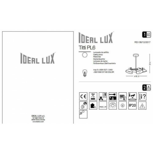 Люстра Ideal Lux TITTI 157160