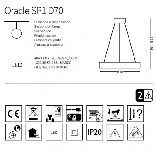 Люстра Ideal Lux ORACLE 222110