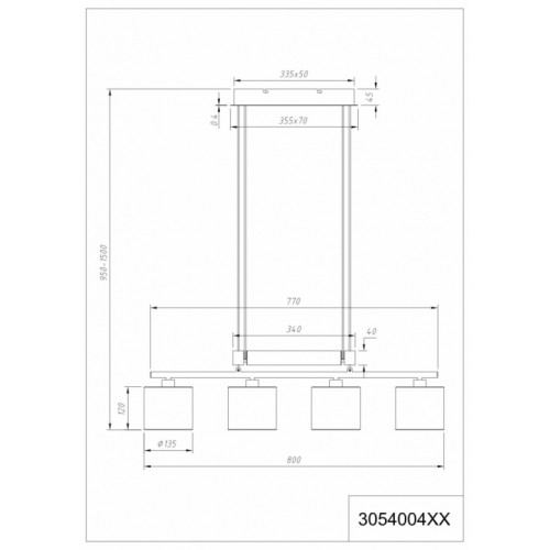 Люстра Trio GARDA 305400401