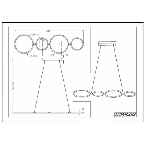 Люстра Trio RONDO 322610432