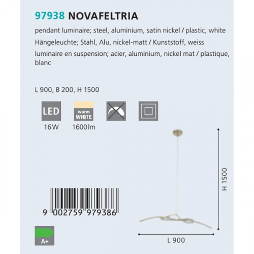 Люстра Eglo NOVAFELTRIA 97938