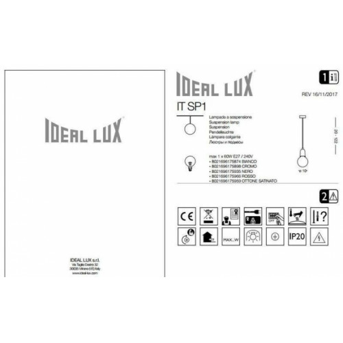 Люстра Ideal Lux IT 175935