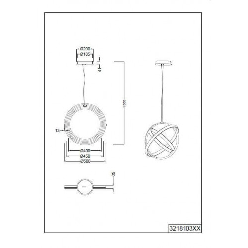 Люстра TRIO COMPTON 321810307