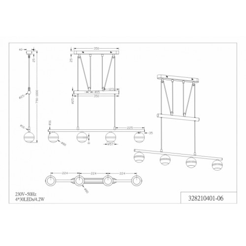 Люстра TRIO BALOUBET 328210406