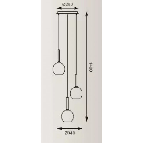 Люстра Zuma Line MONIC MD1629-3B/copper
