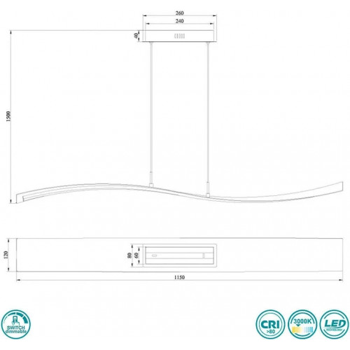 Люстра Trio SALERNO 324610132