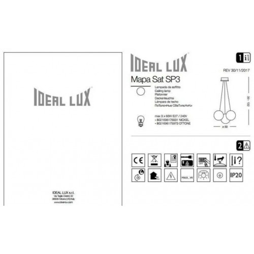 Люстра Ideal Lux MAPA SAT 175973