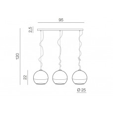 Люстра AZzardo SILVER BALL 3 LINE AZ4751