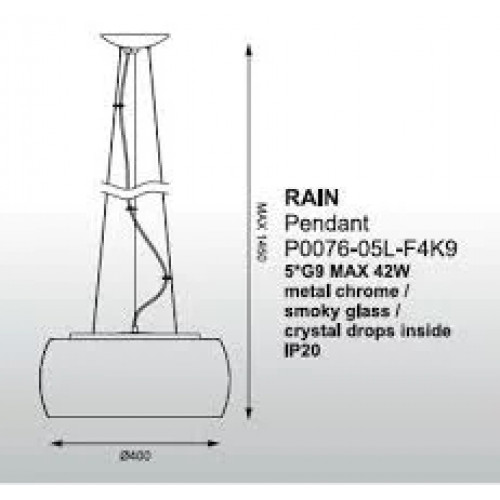 Люстра Zuma Line RAIN P0076-05L-F4K9