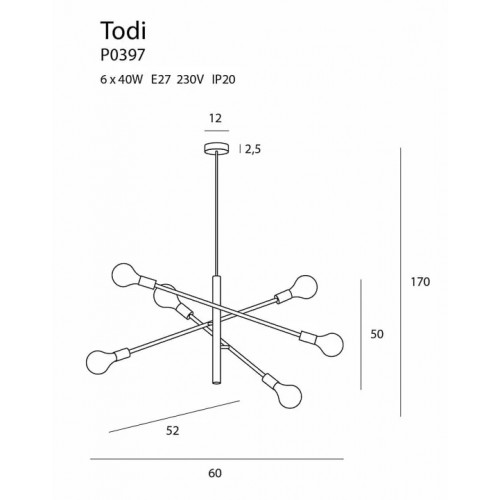 Люстра MAXlight TODI P0397