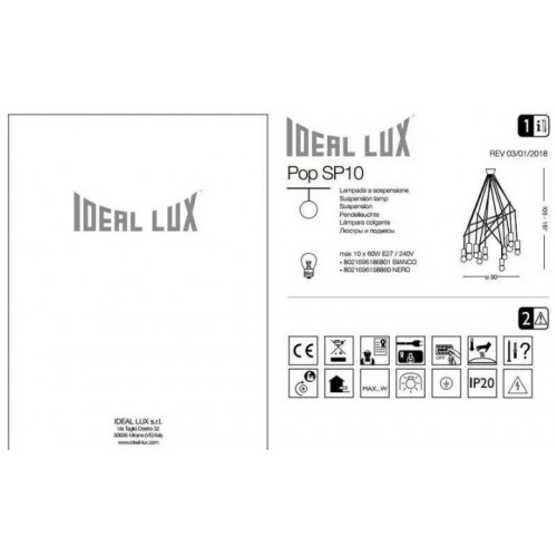 Люстра Ideal Lux POP 158860