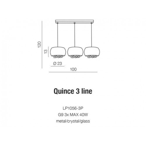 Люстра AZzardo QUINCE 3 AZ2455 (LP10563P)