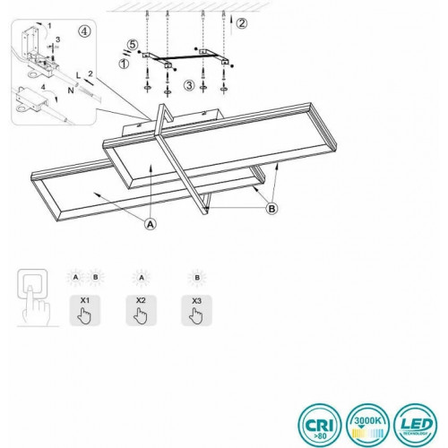 Люстра Trio TRAJAN 375310532