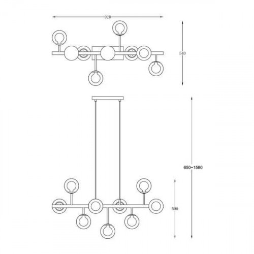 Люстра Zuma Line RIANO P0454-09B-SDGF