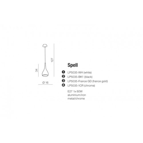 Люстра AZzardo SPELL AZ0287 (LP5035WH )