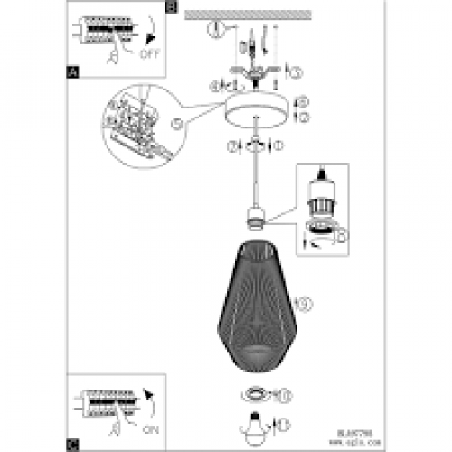 Люстра Eglo PALMONES 97795