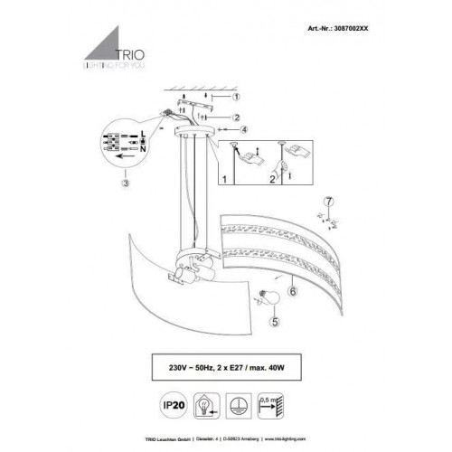 Люстра Trio NIKOSIA 308700289