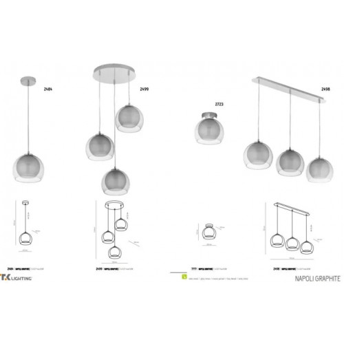 Люстра TK Lighting NAPOLI GRAPHITE 2484