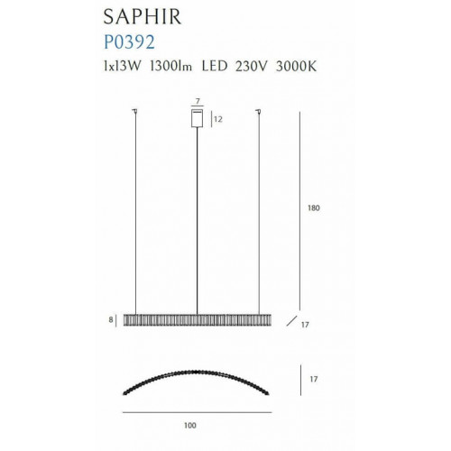 Люстра MAXlight SAPHIR P0392