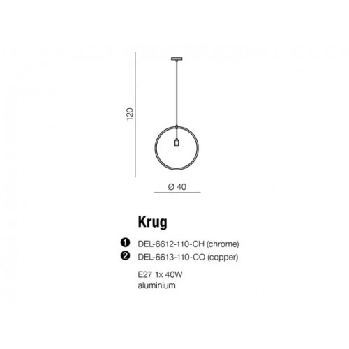 Люстра AZzardo KRUG AZ2112 (DEL25221CH )